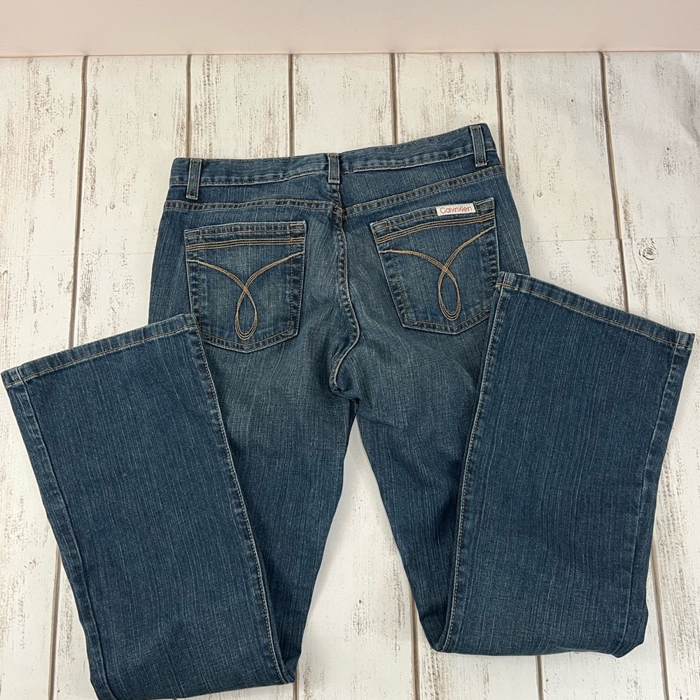 Calvin Klein Women's Flare Jeans Size 6 Boot Cut Wide Leg - Picture 6 of 12